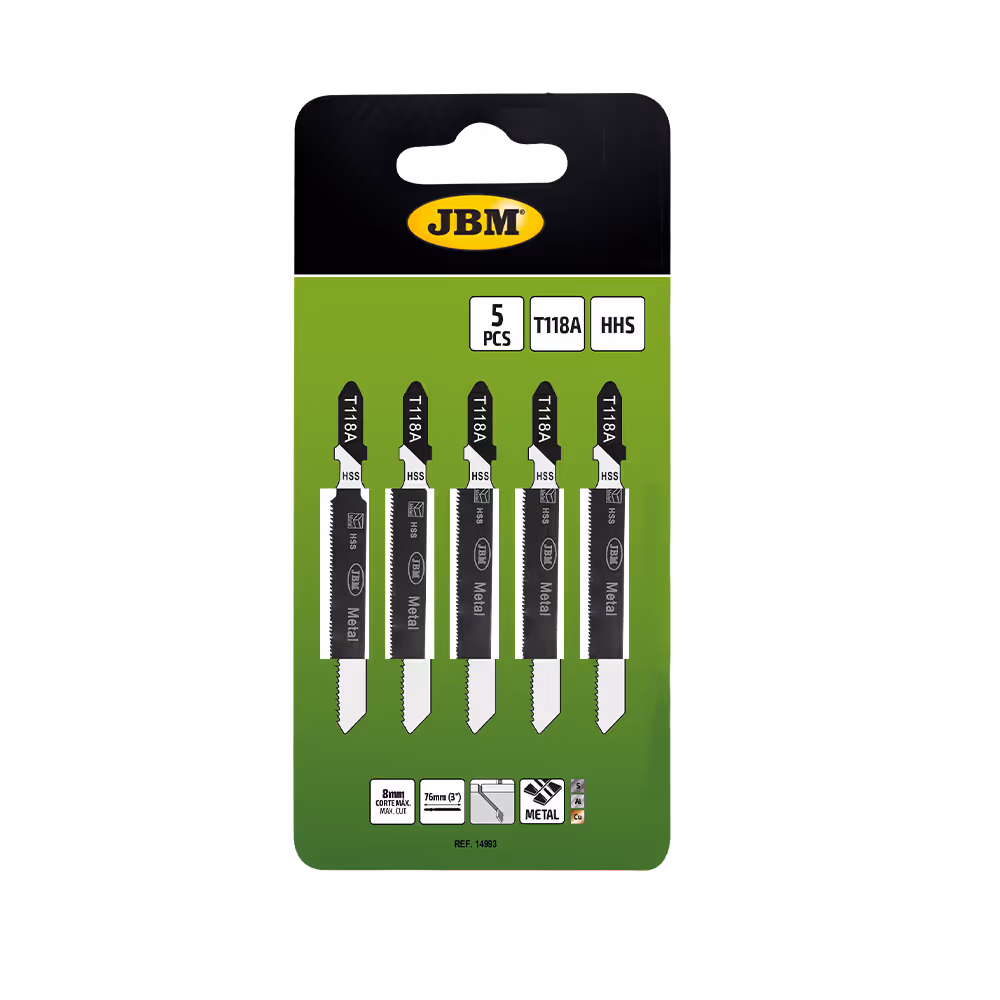 Kit de 5 lames t118a pour scie d'horloger à métal. pour réf. 60010