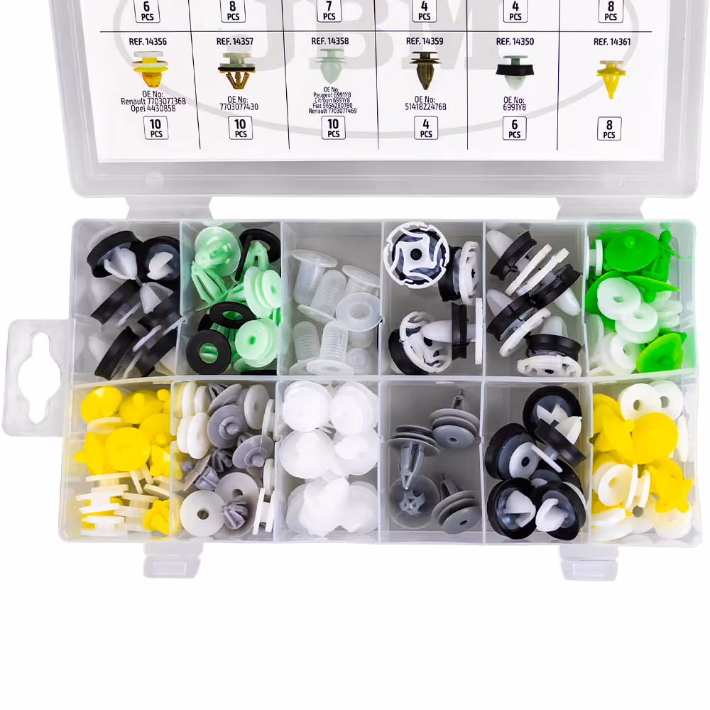 Kit de 85 clips pour panneaux de porte renault dacia