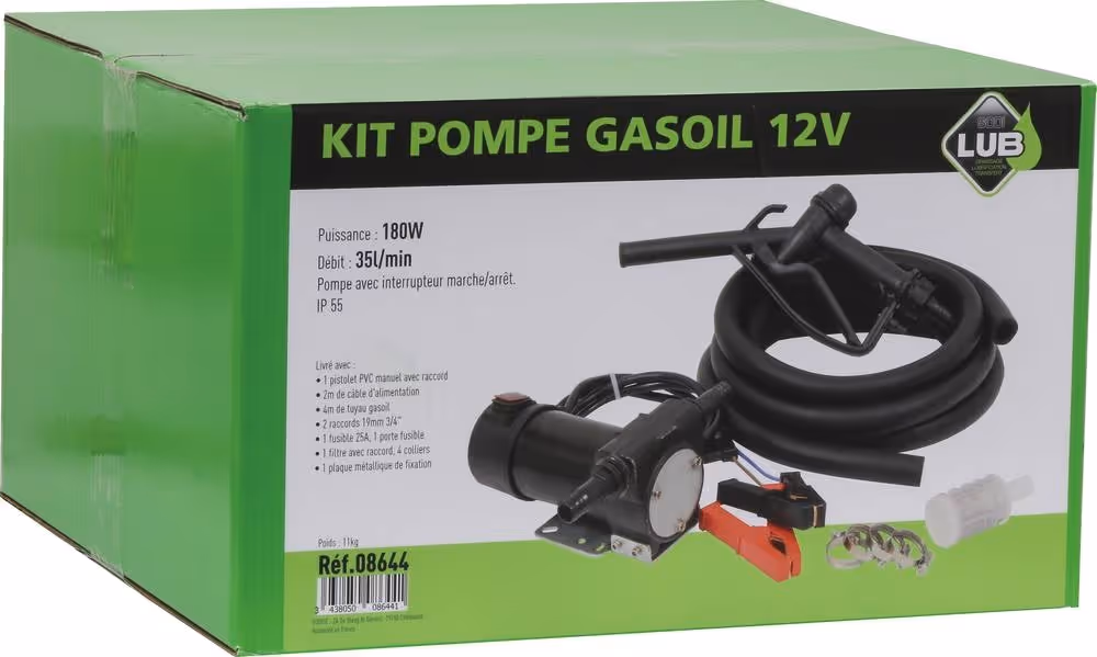 Kit de distribution Gasoil 12V 35L/min Sodilub