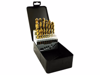 Kit de forets HSS en titane Lot de 25 pièces (Metal Case)