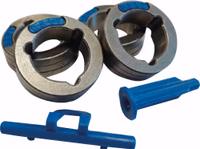 KIT DE GALETS 1.0/1.2MM FI37 4 GALETS (ROUGE/ORANGE) - FIL ALUMINIUM