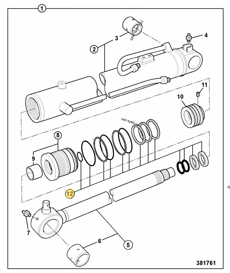 KIT DE JOINTS VERIN FLECHE JCB REF 991/10111