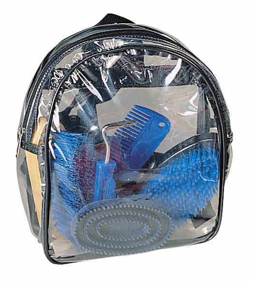 Kit de pansage sac à dos bleu, enfant