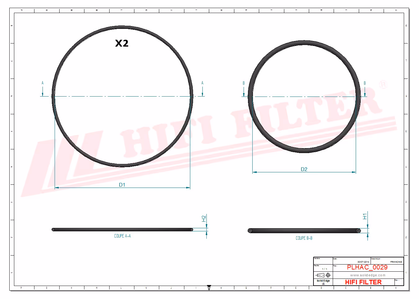 KIT JOINTS Hifi Filter KJ 35000