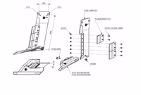 Kit lame 20 complète TCS 750 gauche avec soc plaquette carbure + bord d'attaque TCS-LAM20-750D-C1 origine