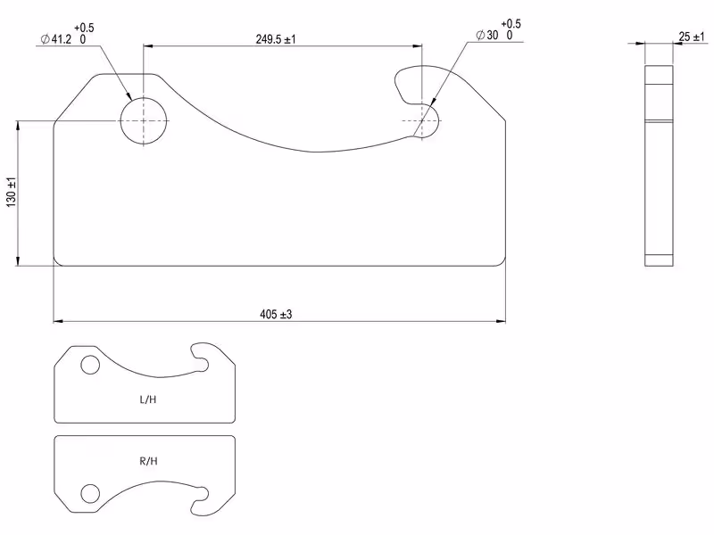 Kit plaque d'adaptation G/D, Remplacement pour: Bomford