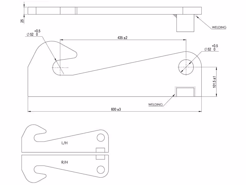 Kit plaque d'adaptation G/D, Remplacement pour: Claas Scorpion - adaptable sur télescopiques Claas