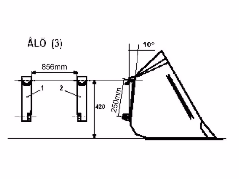 Kit plaque d'adaptation G/D, Remplacement pour: Quicke No.3, ALO: Quicke