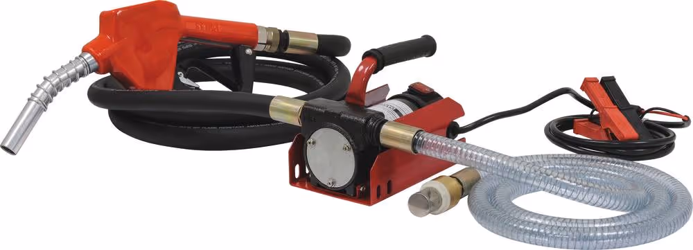 KIT POMPE GASOIL 12V - 4M TUYAU GASOIL- TUYAU ASPIRATION 2M- PISTOLET ARRET AUTO