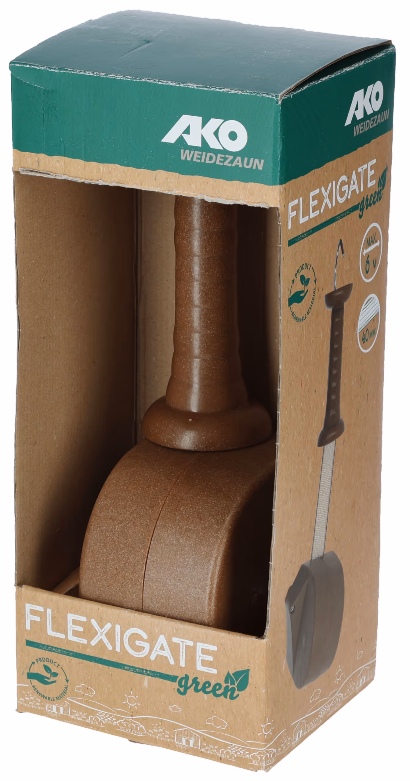 Kit port. AKOPrem., rub. 40 mm FLEXIGATE green, 6 m