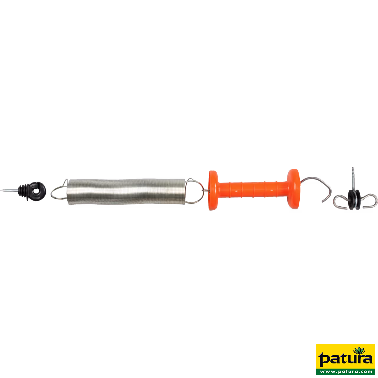 Kit porte-ressort en inox, avec poignée et isolateurs, extensible jusqu'à 5m