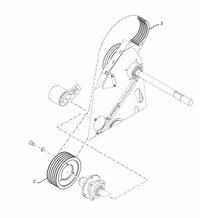 Kit poulie - courroie réduction vitesse batteur