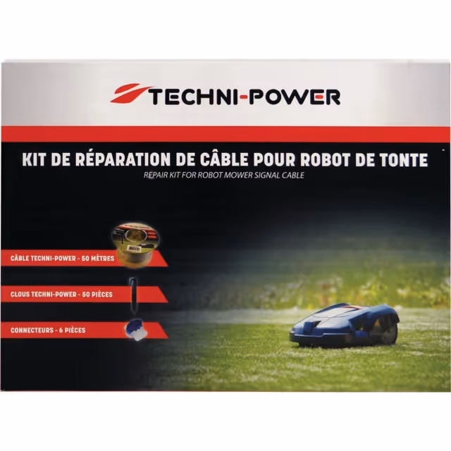 Kit reparation cable perimetrique 2,7mm 50m avec 6 connecteurs scotchlock et 50 clous plastiques