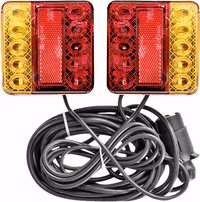 KIT SIGNALISATION 4M MAGNETIQUE LED ENTRE FEUX 2.5M ROUGE/ORANGE - 7 PLOTS