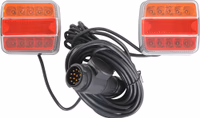 KIT SIGNALISATION 7M50 MAGNETIQUE LED ENTRE FEUX 2.5M ROUGE/ORANGE - 13 PLOTS