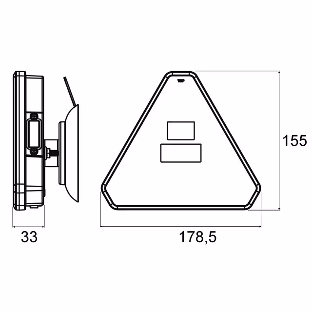 Kit signalisation magnetique feux triangles led 12m