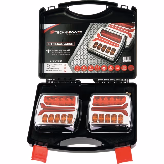Kit signalisation magnetique led sans fil techni-power