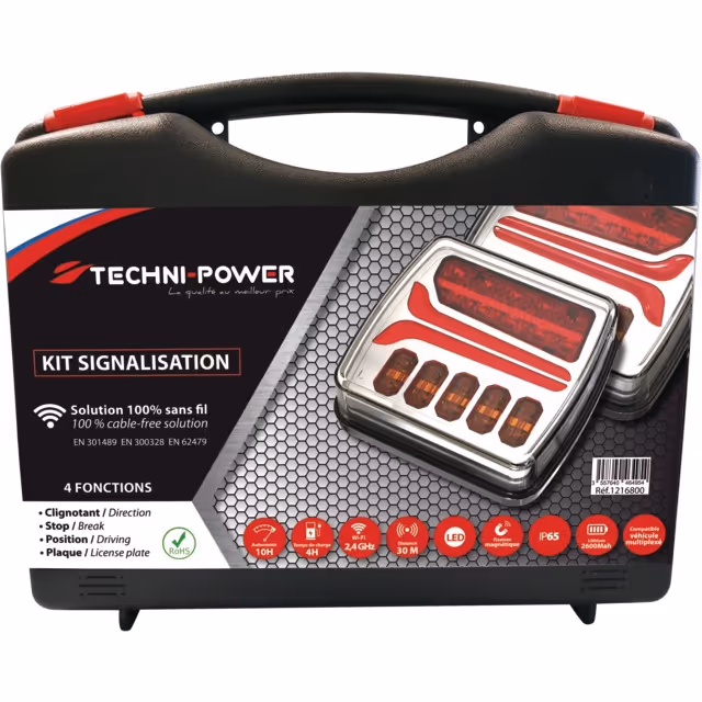 Kit signalisation magnetique led sans fil techni-power