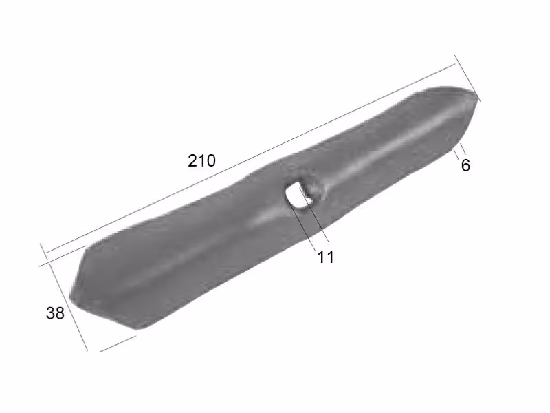 Kit Socs 210x40x6mm Fourni avec boulons Correspond à: 01152241 - Vendu par 25