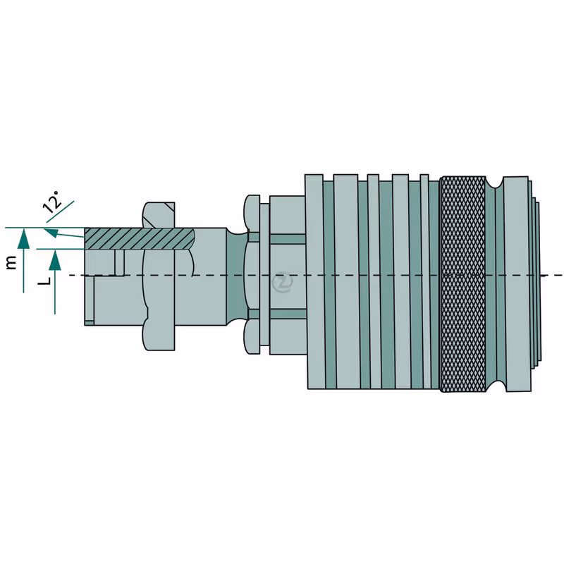 KM-S 10L (M16x1,5) DN12-BG3  Coupleur femelle passe cloison