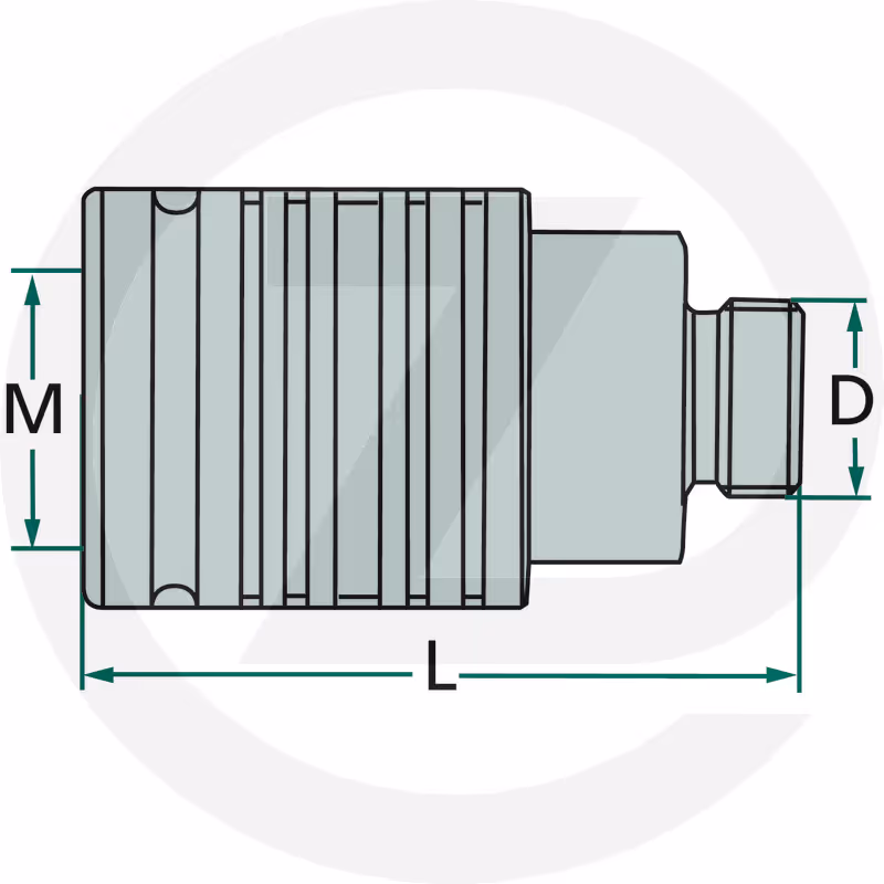 KM UDK 12L (M18x1,5) DN12-BG3  Coupleur femelle