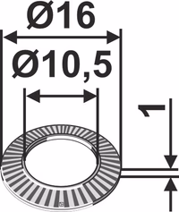 Köckerling | Rondelle de bloccage Ø16x1xØ10,5