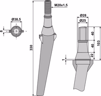 Krone | Dent pour herses rotatives