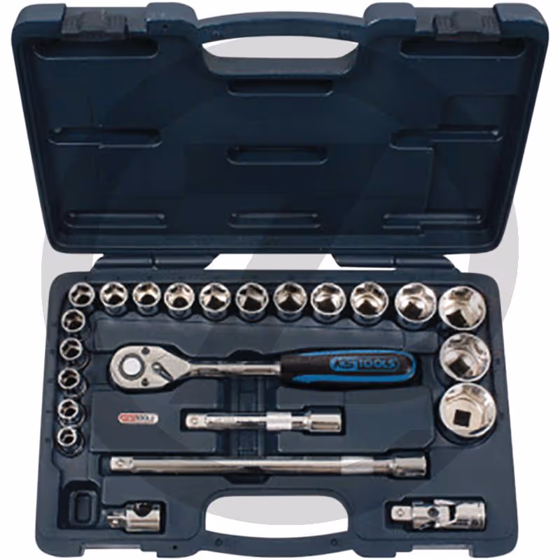 KS Tools 1/2" CHROMEplus Coffret de douilles, 22 pcs.