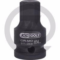 KS Tools 1/2" Douille à chocs 6 pans, courte, 5 m
