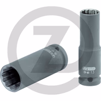 KS Tools 1/2" Douilles à chocs 12 pans, longues, 25 mm