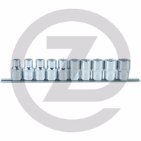 KS Tools 1/2" Jeu de douilles 12 pans CHROMEplus, 10 pcs. 10-19 mm