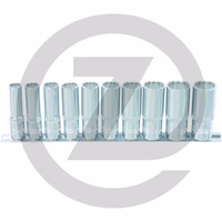 KS Tools 1/2" Jeu de douilles 12 pans CHROMEplus, longues, 10 pcs., 10-19 mm