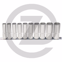 KS Tools 1/2" Jeu de douilles 12 pans, longues, 10 pcs.