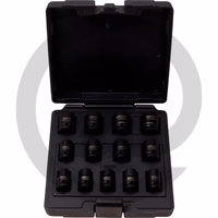 KS Tools 1/2" Jeu de douilles à chocs 12 pans, courtes, 13 pcs.