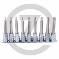 KS Tools 1/2" Jeu de douilles tournevis TX percé CHROMEplus, longues, 9 pcs.TB20-TB60