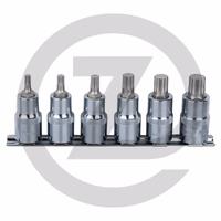 KS Tools 1/2" Jeu de douilles tournevis XZN CHROMEplus, 6 pcs. M5-M14