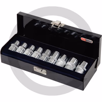 KS Tools 1/2" Jeu de douilles TX E CHROMEplus, 9 pcs.