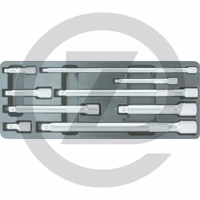 KS Tools 1/4"+3/8"+1/2" Jeu de rallonges, 9 pcs.