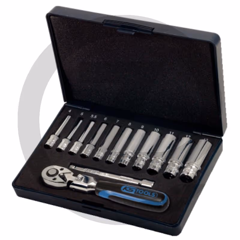 KS Tools 1/4" CHROMEplus Coffret de douilles, 46 pcs.