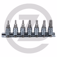 KS Tools 1/4" Coffret douilles mini-cliquet CHROMEplus TX, 7 pcs., T10-T40