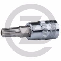 KS Tools 1/4" Douilles tournevis TX percé CHROMEplus,TB9