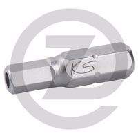 KS Tools 1/4" Embouts de vissage 6 pans percé CLASSIC,25mm,1/8'',5er Pack