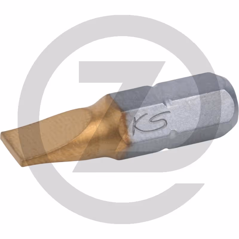 KS Tools 1/4" Embouts de vissage Fente TIN, 25mm, 5,5mm, pack de 5