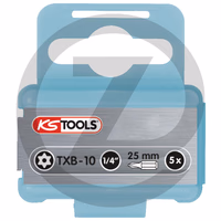 KS Tools 1/4" INOX Embouts, 5p.TXpercés25mm, TB27