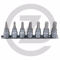 KS Tools 1/4" Jeu de douilles tournevis 6 pans intérieur, 7 pcs.2,5-8 mm