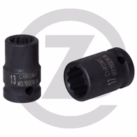 KS Tools 3/8" Douilles à chocs, 12 pans, courtes, 15mm