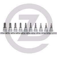 KS Tools 3/8" Jeu de douilles tournevis TX percé CHROMEplus, 10 pcs. TB10-TB55
