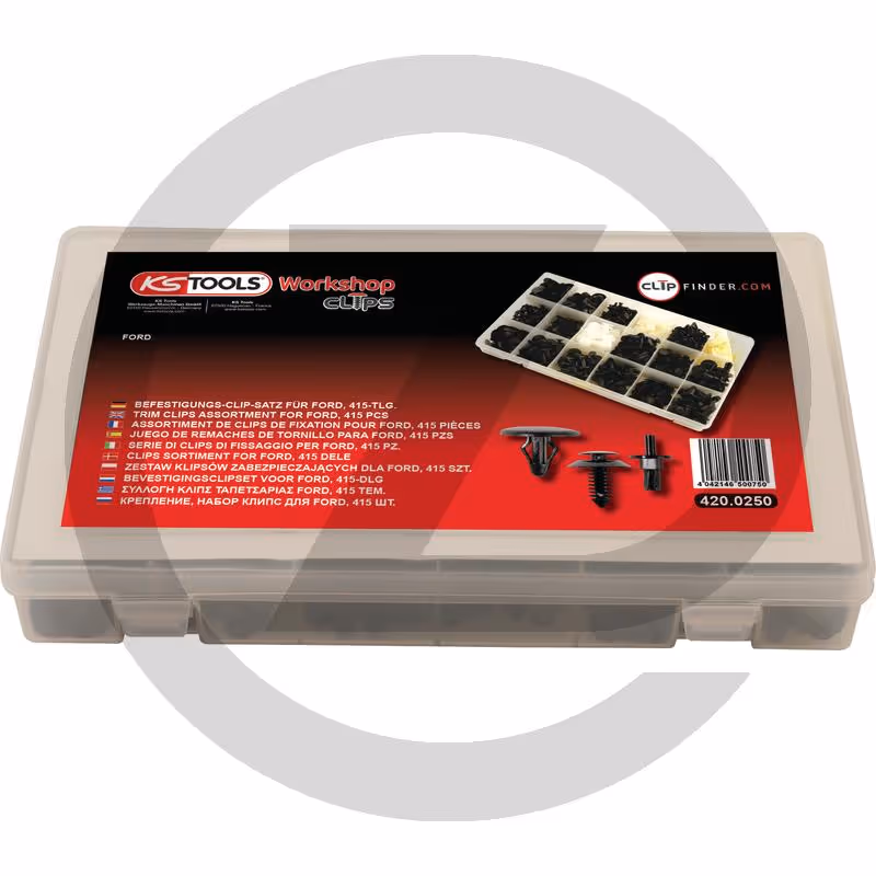 KS Tools Assortiment d'agrafes pour Ford, 415 pcs