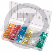 KS Tools Assortiment de fusibles,5-30A, Zinc, 120 pcs.