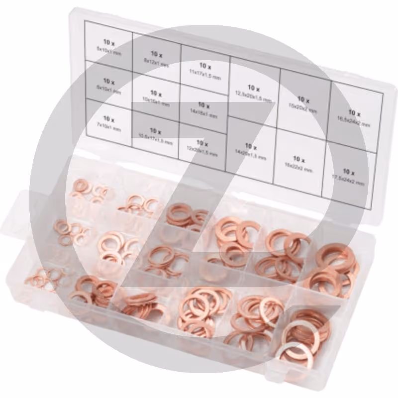KS Tools Assortiment de joints cuivre, M5-28, 300 pcs.